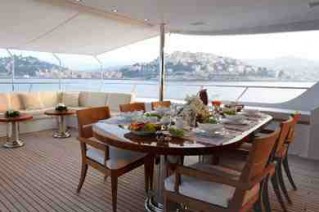 Motor yacht KATHLEEN ANNE - Aft Deck -  photo by David Churchill